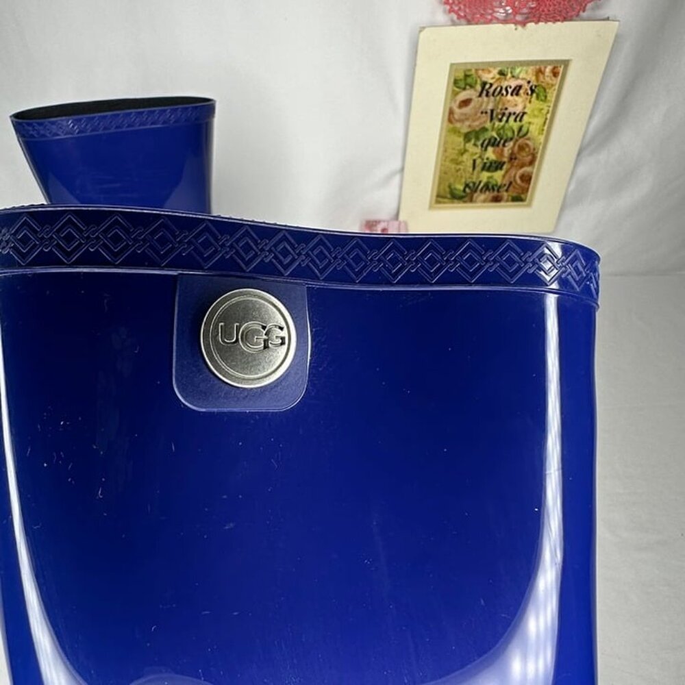 Ugg Women's Sienna Waterproof Royal Blue Rain Boots Size 11 - Picture 6 of 14